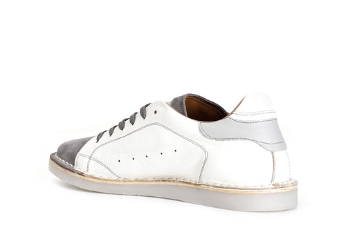 SNEAKERS IN PELLE E PELLE SCAMOSCIATA
