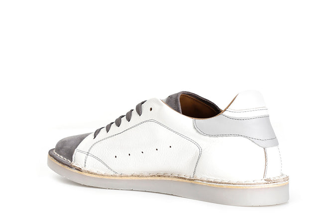 SNEAKERS IN PELLE E PELLE SCAMOSCIATA