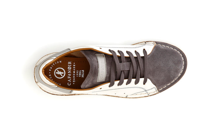 SNEAKERS IN PELLE E PELLE SCAMOSCIATA