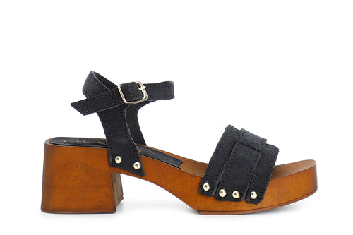 SANDALO IN PELLE SCAMOSCIATA