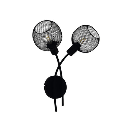 Applique Moderna Wrington 1 2 Luci Acciaio Nero