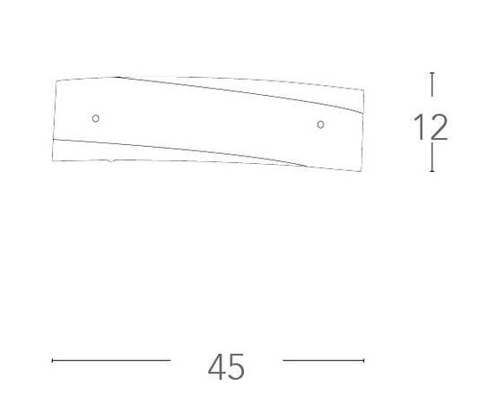 Applique Rettangolare Fascia Argento Vetro Bianco Lampada Moderna Interni E27