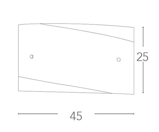 Applique Moderna Vetro Bianco Fascia Argento Rettangolare Lampada da Parete E27
