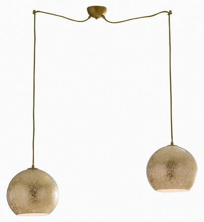 Lampada a 2 sospensioni 60W 2xE27 oro GLAM