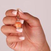 BYSIMON - Ciondolo in Metallo campanella portafortuna arancione con scritta Capri