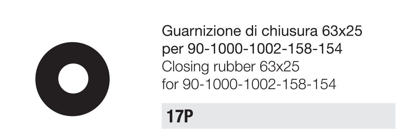 Guarnizione piatta membrana nera di chiusura per batteria Tremolada