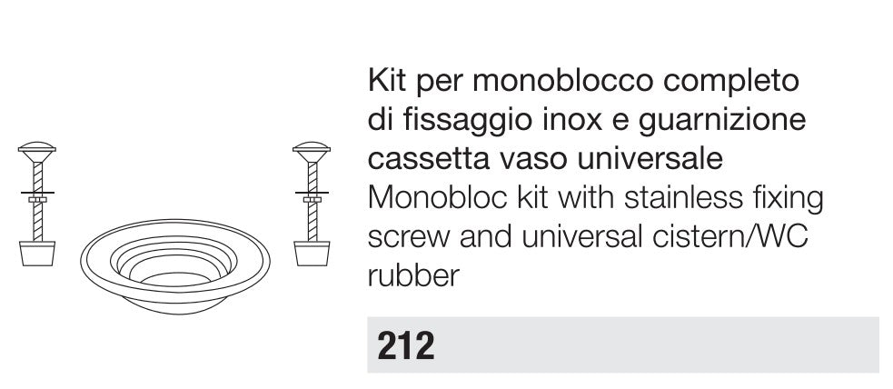 Kit per batteria di scarico Tremolada da 115mm - guarnizione più fissaggi