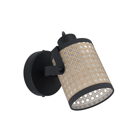 Applique Industrial Ruscomb 1 Luce Acciaio Nero