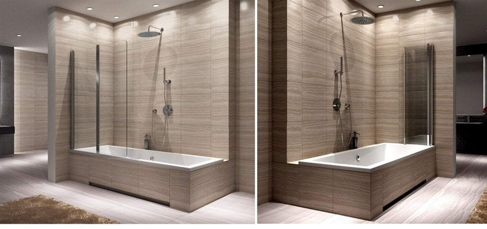 Sopra vasca 100 cm in cristallo anticalcare pieghevole