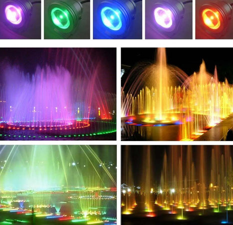 Faro Faretto Led Orientabile Calda Fredda Rgb 10 Watt Cob 12 Volt Ip 65 Luce