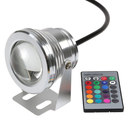 Faro Faretto Led Orientabile Calda Fredda Rgb 10 Watt Cob 12 Volt Ip 65 Luce