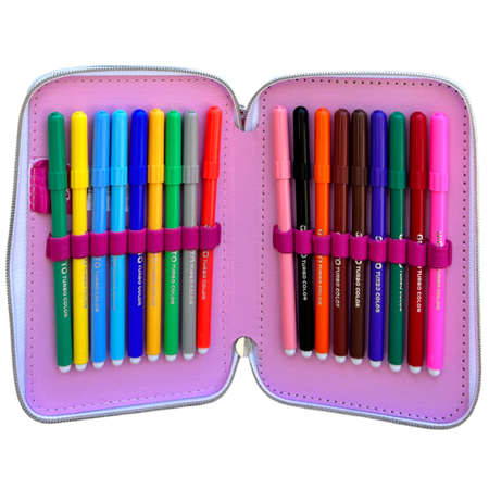 ASTUCCIO 3 ZIP SCUOLA DIS. 3D PAPERINA DISNEY MULTISCOMPARTO COLORI GIOTTO