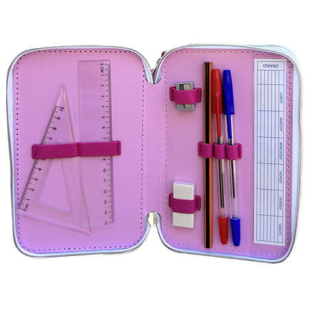 ASTUCCIO 3 ZIP SCUOLA DIS. 3D PAPERINA DISNEY MULTISCOMPARTO COLORI GIOTTO