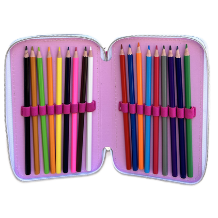 ASTUCCIO 3 ZIP SCUOLA DIS. 3D PAPERINA DISNEY MULTISCOMPARTO COLORI GIOTTO