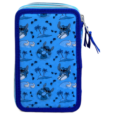 ASTUCCIO 3 ZIP SCUOLA DIS. STITCH 3D MULTISCOMPARTO COLORI GIOTTO