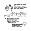 Catena motosega ricambio alpina dente tondo 3/8  ricambi stiga orogon (40 maglie 3/8 )