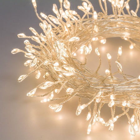 Luci di Natale catena luminosa con micro led decorazione da esterno 12 mt