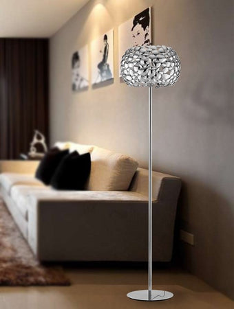 Piantana lampada da terra 60W 3XE27 cromo GRAPE