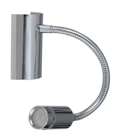 Applique Moderna Cromo Flessibile Lampada da Lettura Led 3 watt Luce Calda