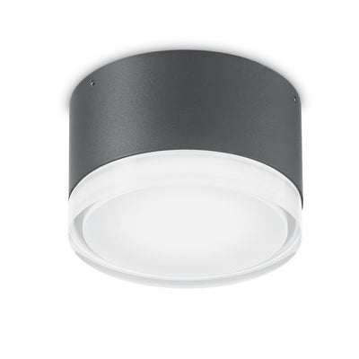 Plafoniera moderna Ideal Lux URANO PL1 SMALL 168111 168036 GX53 LED IP44 alluminio lampada parete soffitto