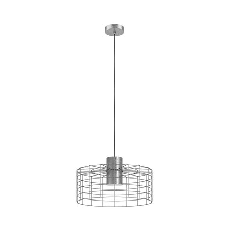 Lampadario Industrial Milligan 1 Luce Acciaio Grigio
