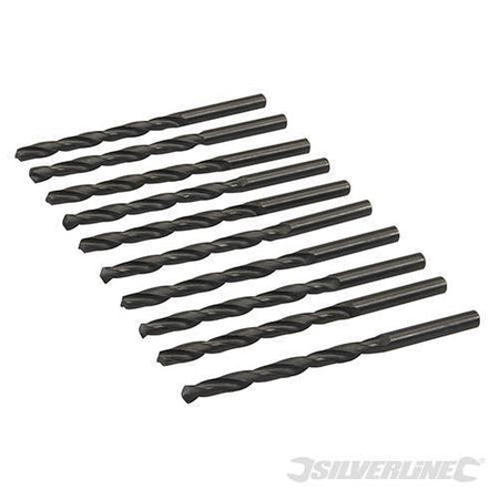 Punte metriche trapano Jobber HSS-R 10 pezzi acciaio temperato Silverline silverline