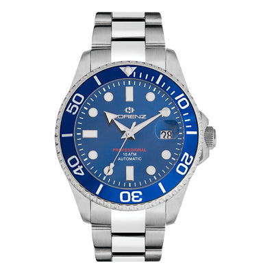 Orologio LORENZ uomo Submarine automatico acciaio / blu