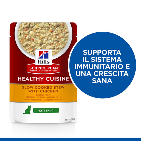 Hill's Healthy Cuisine spezzatino Gatti Kitten pollo e verdure 80 gr
