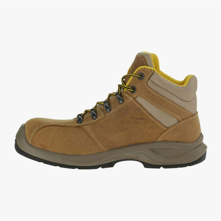 Scarpa da lavoro comoda Beige antinfortunistica "Flow High S3" con puntale