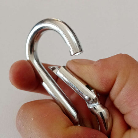 Robur 80mm moschettone pompiere a molla zincato