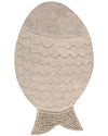 Tappeto Lavabile Grande Pesce, Natural - 100% Cotone (110 x 180 cm) Lorena Canals