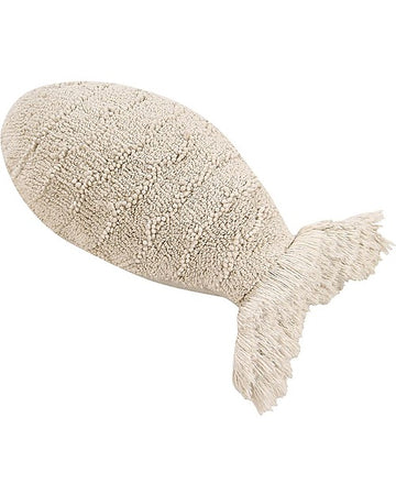 Cuscino Lavabile Bambino Pesce, Natural - 100% Cotone (60 x 27 cm) Lorena Canals