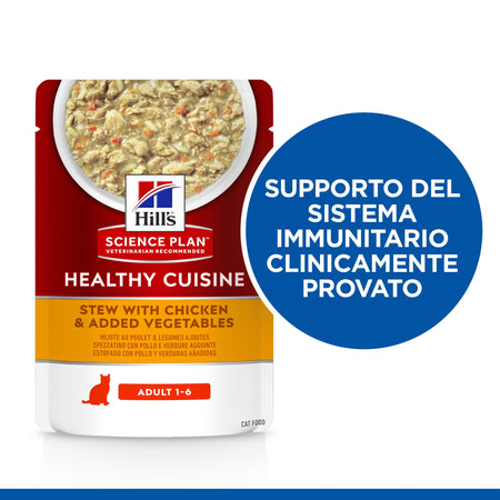 Hill's Healthy Cuisine spezzatino Gatti Adulti pollo e verdure 80 gr