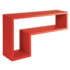 Mensole da Muro a Cubo, in legno, design lettera L (Rosso)