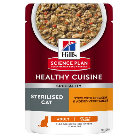 Hill's Healthy Cuisine Sterilised spezzatino Gatti Adulti pollo e verdure 80 gr