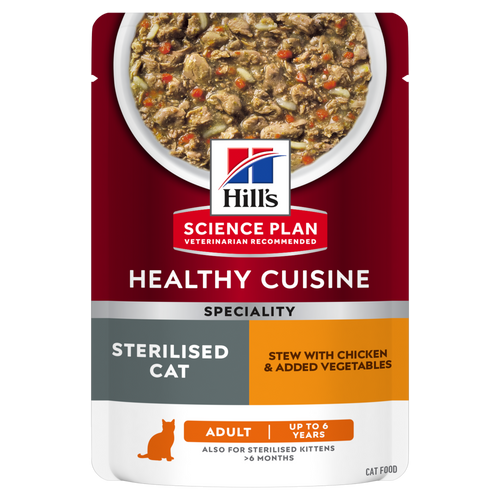 Hill's Healthy Cuisine Sterilised spezzatino Gatti Adulti pollo e verdure 80 gr