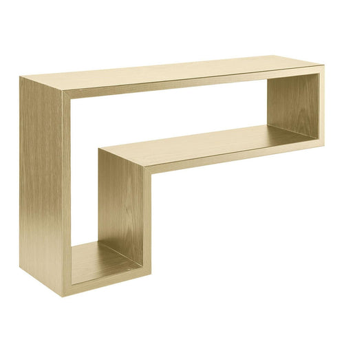 Mensole da Muro a Cubo, in legno, design lettera L (Rovere Sagerau)