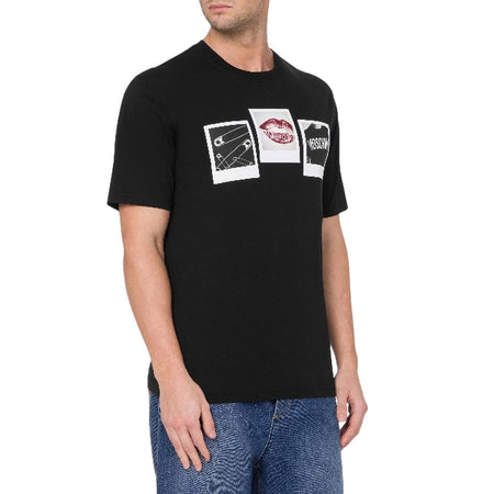 MOSCHINO COUTURE t-shirt uomo moschino couture - t-shirt - nero da uomo