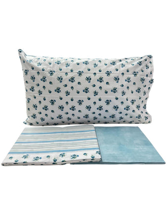 Completo Lenzuola Casa Giulia Flower Matrimoniale Percalle di Cotone