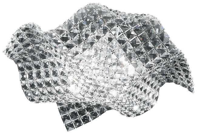 Plafoniera Onda Moderna Cristalli K9 Incastonati Lampada Interni G9