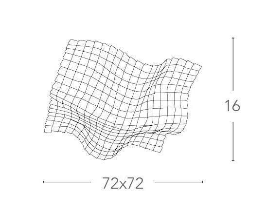 Plafoniera Lampada Moderna Onda Cristalli K9 Ambra Incastonati Interno G9