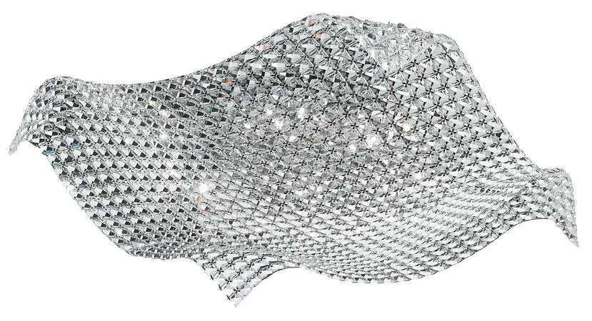 Plafoniera Cristalli K9 Incastonati Lampada Onda Moderna Interno G9