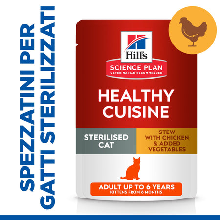 Hill's Healthy Cuisine Sterilised spezzatino Gatti Adulti pollo e verdure 80 gr