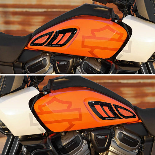 Adesivi 3D Protezioni laterali moto compatibili con Harley Davidson Pan America