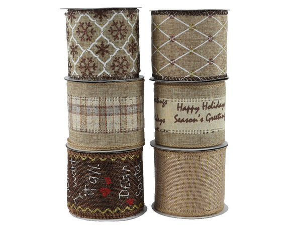 Nastro decorativo in poliestere per decorazioni natalizie 270 x 6.3 cm
