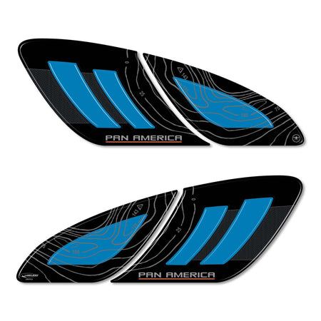 Adesivi 3D Protezioni laterali moto compatibili con Harley Davidson Pan America
