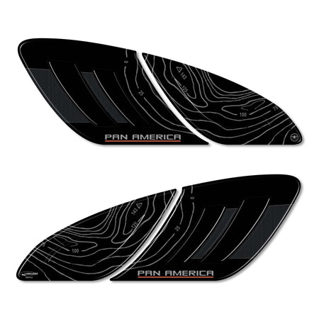 Adesivi 3D Protezioni laterali moto compatibili con Harley Davidson Pan America