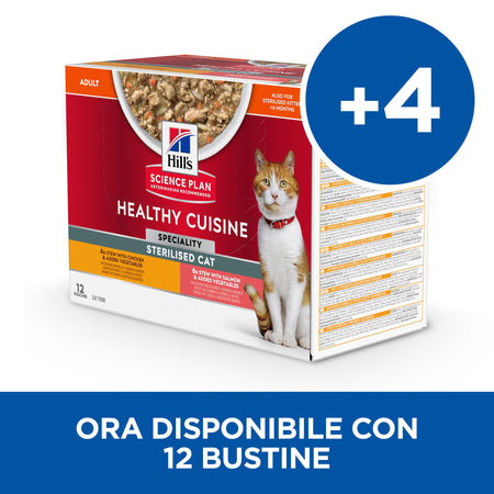 Hill's Healthy Cuisine Sterilised spezzatino Gatti Adulti pollo e verdure 80 gr