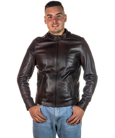 U09 - Giacca Uomo Testa di Moro in vera pelle