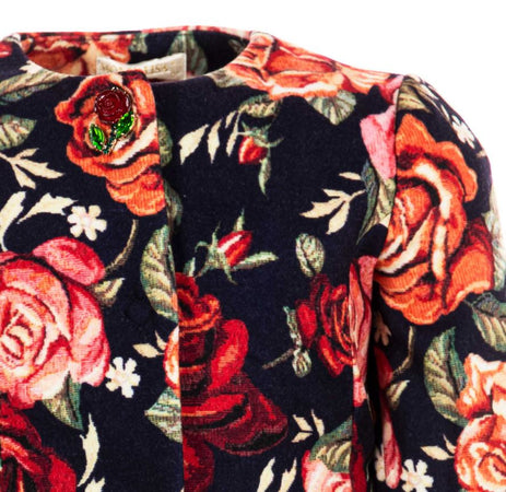 Monnalisa Cappotto Bambina con motivo floreale